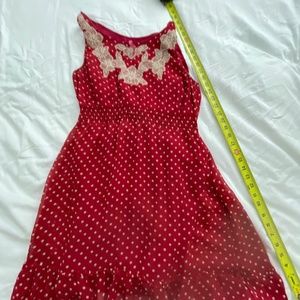 Red polka dot dress